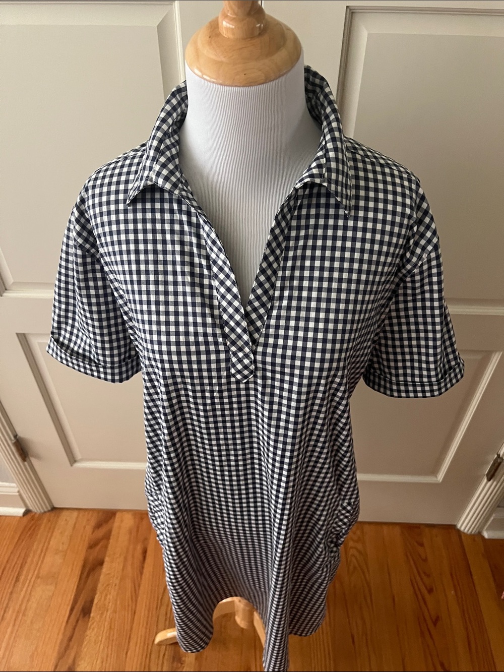 Southern Tide Kamryn Intercoastal Gingham Shirt Dress Navy Large - Picture 11 of 16